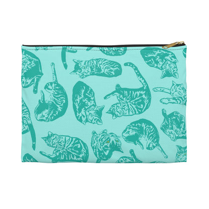 Punk Rock Pussy Turquoise Toile Accessory Pouch