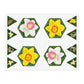 Art Nouveau Hexagon Tangle Daffodil Stickers
