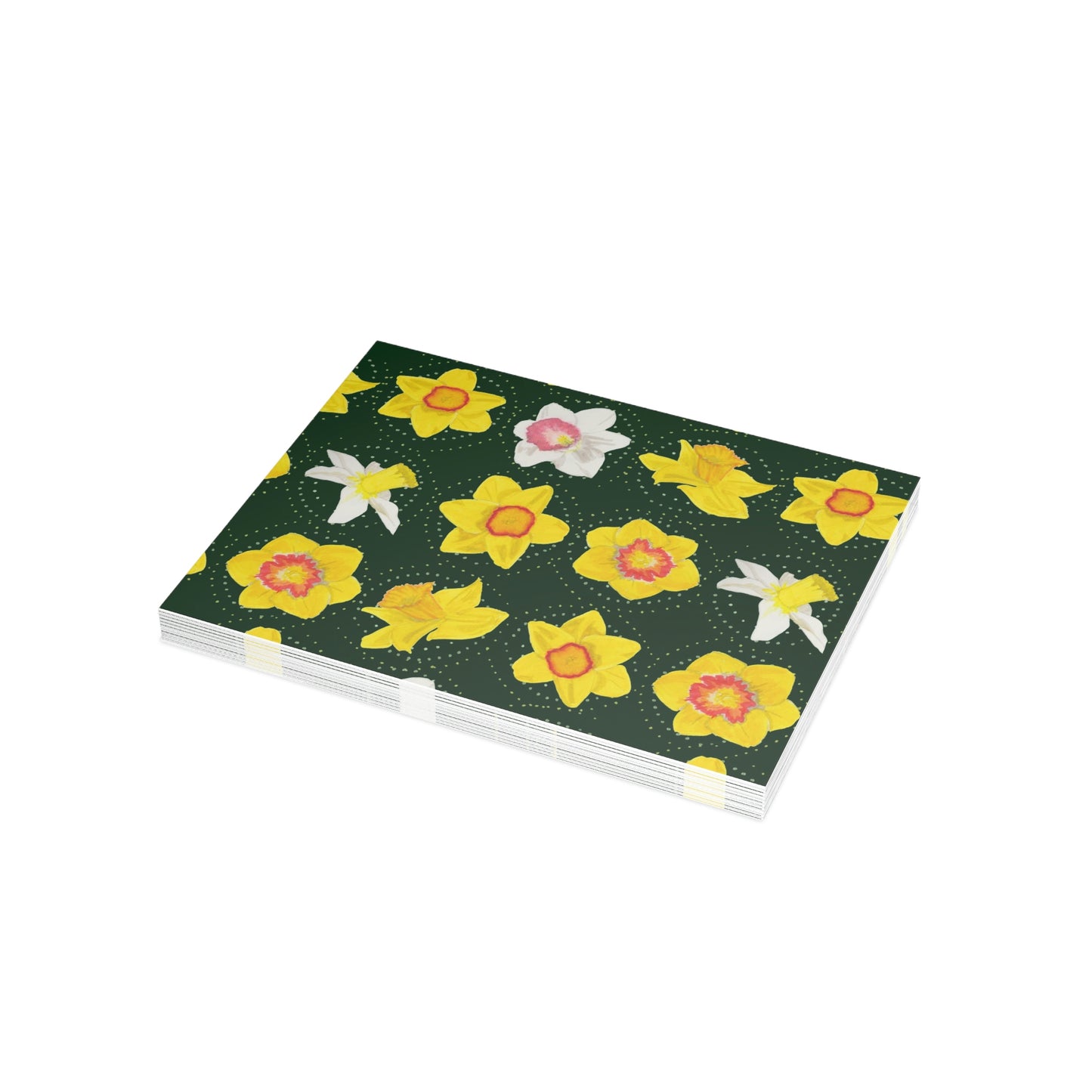 Daffodil Festival Greeting Card Bundle - Daffodils on Dark Green