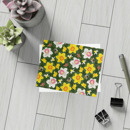 Daffodil Festival Greeting Card Bundle - Art Deco Hexagon Tangle