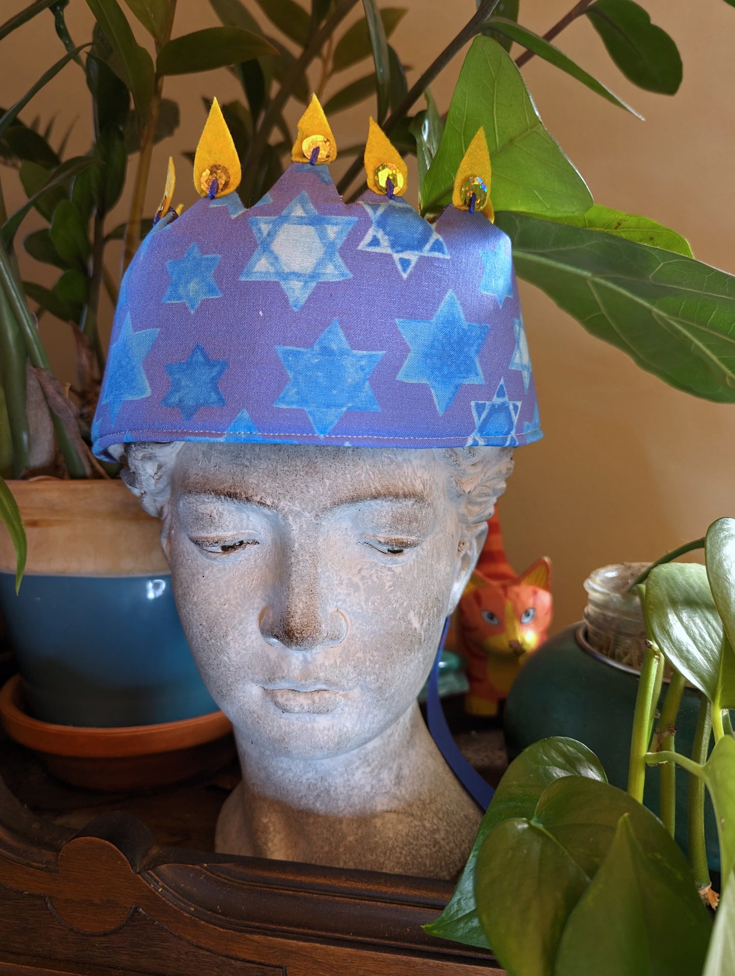 Handmade Chanukah Menorah Crowns