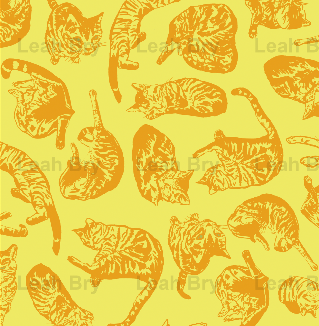 Punk Rocky Pussy Fabric Collection at Spoonflower
